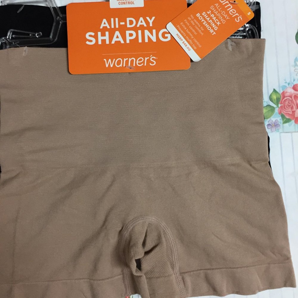 Warner's All-Day Shaping 2-Pack Boyshort (Small)